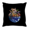 world animal Throw Pillow