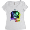 astronaut space cat Women's Triblend Scoop T-shirt