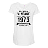 Premium Vintage Since 1973 Limited Edition Original Parts Maternity Scoop Neck T-shirt