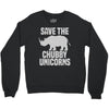 save the chubby unicorns (2) Crewneck Sweatshirt