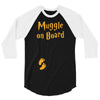 Muggle On Board Orange 3/4 Sleeve Shirt