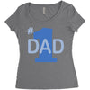1 dad (2) Women's Triblend Scoop T-shirt