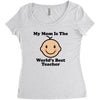 My Mom Is The World's Best Teacher Women's Triblend Scoop T-shirt