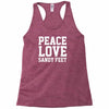 peace. love. sandy feet. Racerback Tank