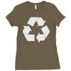recycle symbol Ladies Fitted T-Shirt