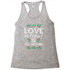 Love Actually Is All Around Ugly Christmas for dark Racerback Tank