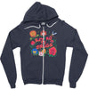 learn from the flowers Zipper Hoodie