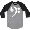 bass cleff funny 3/4 Sleeve Shirt