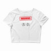 warning i kick balls Crop Top