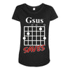 gsus saves chord Maternity Scoop Neck T-shirt