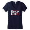 reagan bush '84 80's retro political party Women's V-Neck T-Shirt