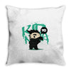 mo hawk ninja Throw Pillow