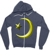 gay pride star and crescent Zipper Hoodie