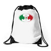 bat man mexican flag mexico logo Drawstring Bags