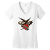 sailor jerry tattoo art military mermaid Women's V-Neck T-Shirt