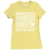 arguing with a psych major Ladies Fitted T-Shirt