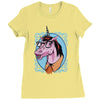 unicorn nerd graphic Ladies Fitted T-Shirt