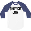 crazy cat lady 3/4 Sleeve Shirt