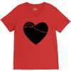 black heart V-Neck Tee