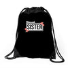 blessed sister with flower white color Drawstring Bags