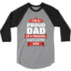 proud dad son 3/4 Sleeve Shirt