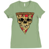 pizza skull Ladies Fitted T-Shirt
