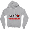 you stole my heart (2) Zipper Hoodie