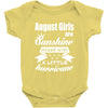 August Girls Are Sunshine Mixed With A Little Hurricane Baby Bodysuit