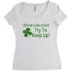 drink like a girl Women's Triblend Scoop T-shirt