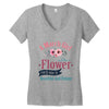 A March Girl Like A Flowers Women's V-Neck T-Shirt