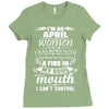 I Am An April Women Ladies Fitted T-Shirt