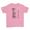 contents list Youth Tee