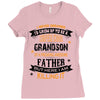 Super Cool Grandson Of A Freaking Awesome Father Ladies Fitted T-Shirt