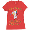UNICORNS ARE BORN IN AUGUST Ladies Fitted T-Shirt