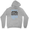 happily married to a man kicking the crap outta stomach cancer Unisex Hoodie