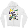 i'm just here for the beads Zipper Hoodie