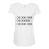 dad in binary code Maternity Scoop Neck T-shirt