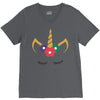 unicorn face V-Neck Tee