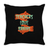 teachers love brains Throw Pillow
