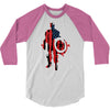 captain america flag abstract 3/4 Sleeve Shirt