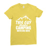 Camper Couple Man White Ladies Fitted T-Shirt