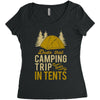 dude that camp trip in tents funny Women's Triblend Scoop T-shirt