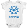 shirt steuerrad yacht boot ship sailing captain segeln kapit&auml;n Baby Onesie