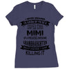 Super Cool Mimi Of A Freaking Awesome Granddaughter Ladies Fitted T-Shirt