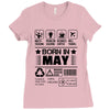 Born In May Ladies Fitted T-Shirt