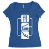 v2 eat sleep scuba dive Women's Triblend Scoop T-shirt
