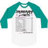 January Girl Facts Aquarius 3/4 Sleeve Shirt