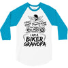 You Cant Scare Me I am Biker Grandpa 3/4 Sleeve Shirt
