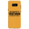 vegetarian ask yourself why not vegan food foodie tofu geek tee shirt Samsung Galaxy S8