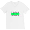 i'm just waiting for aliens to abduct me V-Neck Tee